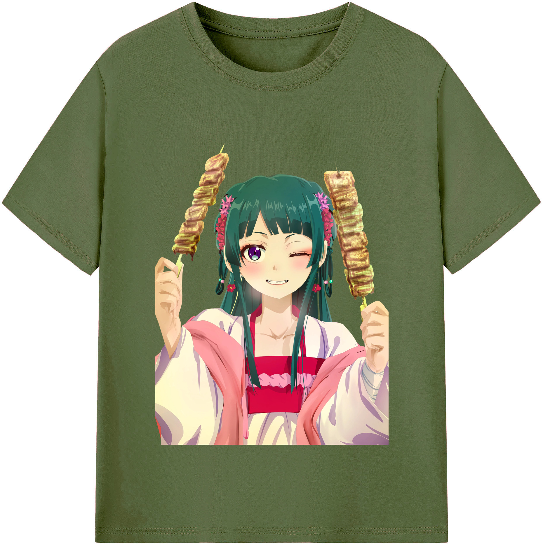 （画像用） 薬屋のひとりごと The Apothecary Diaries 綿100％半袖Tシャツ（フロントプリント）